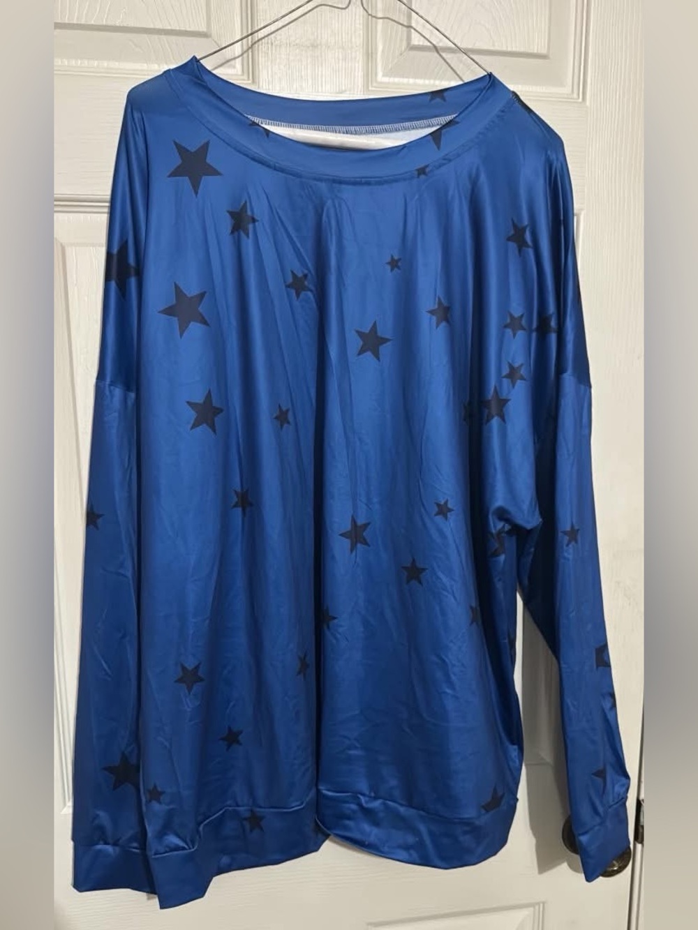 Women's Blue Star-Print Lightweight Top